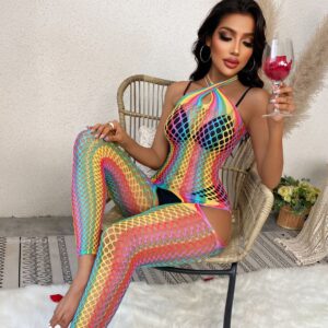 Veysira Halter Rainbow Bodystocking