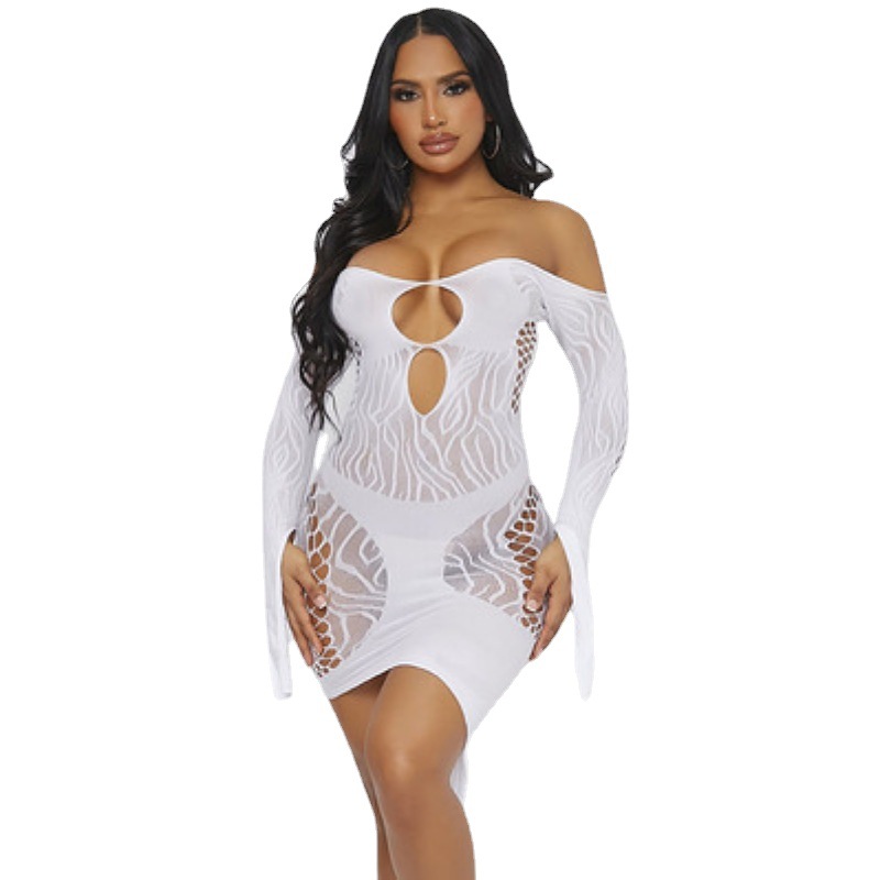 Veysira Off-Shoulder Keyhole Mini Dress - Image 2