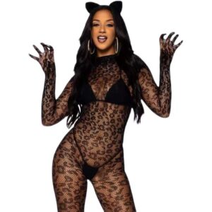 Veysira Long-Sleeve Floral Bodystocking
