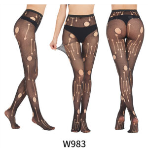 Veysira Distressed-Pattern Mesh Tights