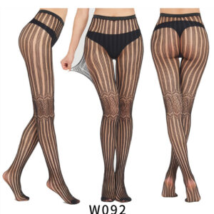 Veysira Vertical Stripe Mesh Tights