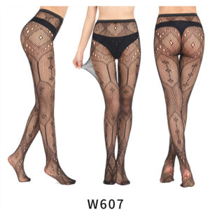 Veysira Decorative Scroll Mesh Tights