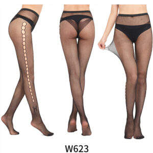 Veysira Openwork Line Mesh Tights