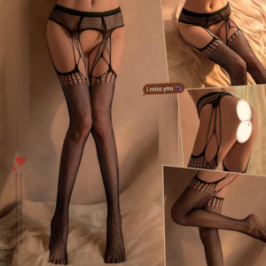 Veysira Loop-Detail Garter Stockings